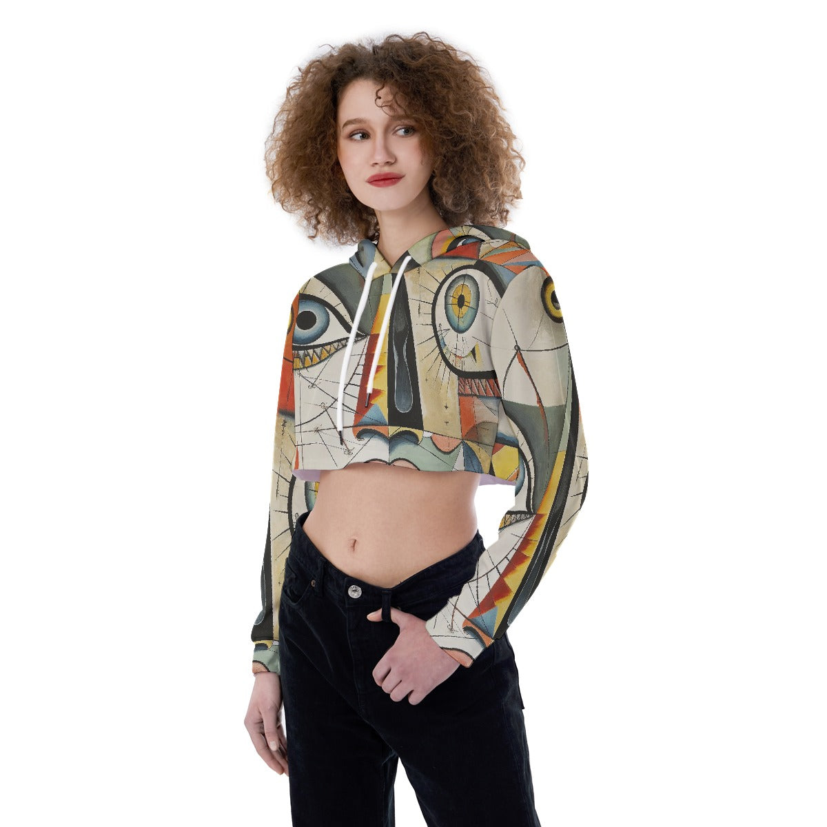 All-Over Print Women's Crop Top Hoodie