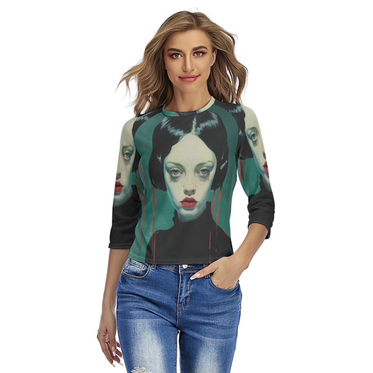 All-Over Print Women's Raglan Sleeves T-shirts
