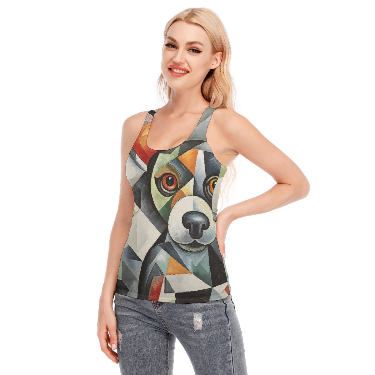 All-Over Print Women's Racer Vest | 190GSM Cotton