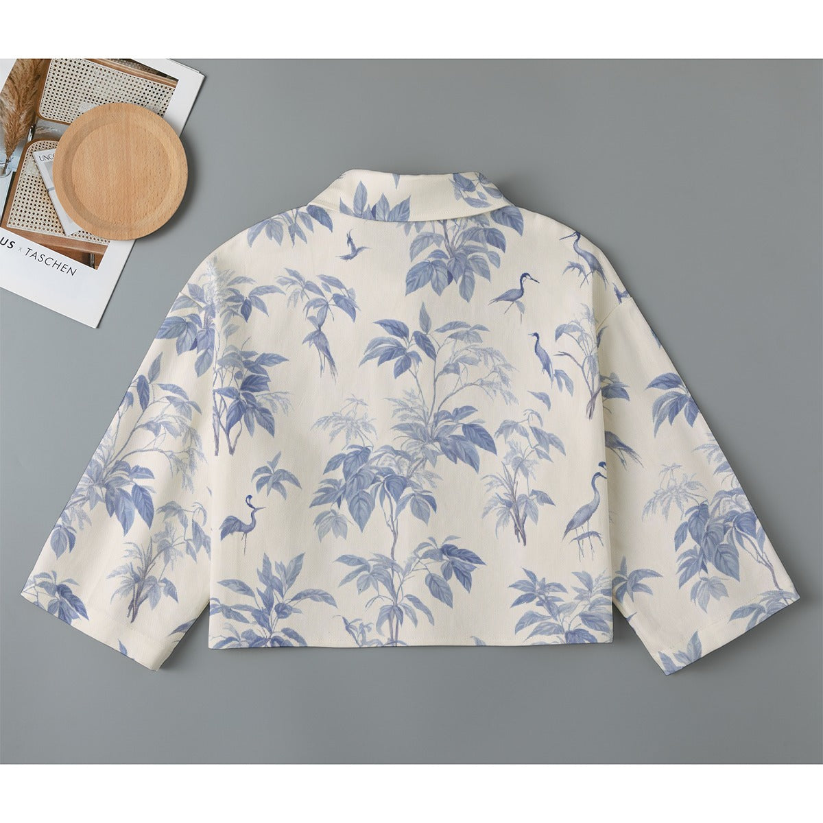 All-Over Print Women's Cropped Jacket | 245GSM Cotton