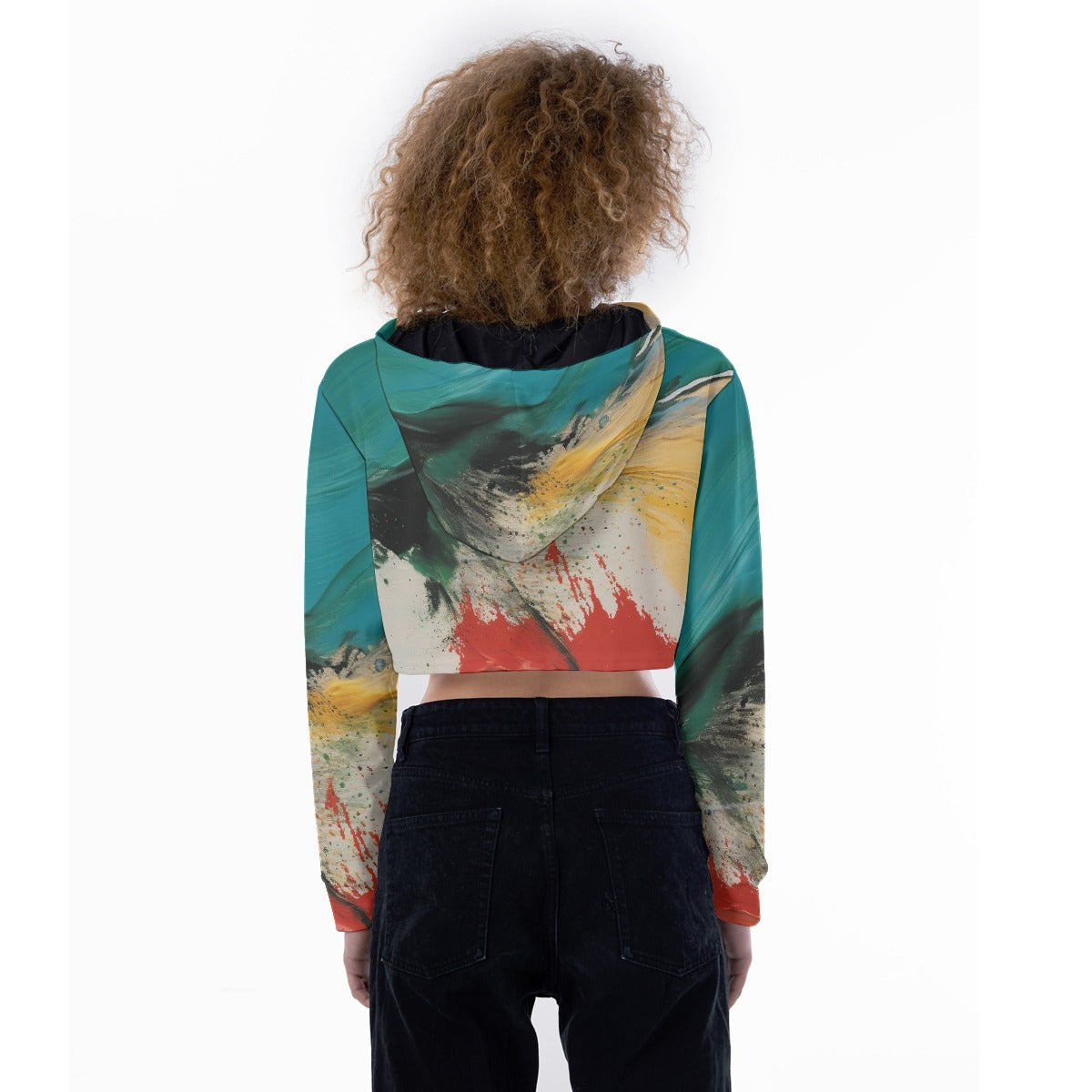 All-Over Print Women's Crop Top Hoodie