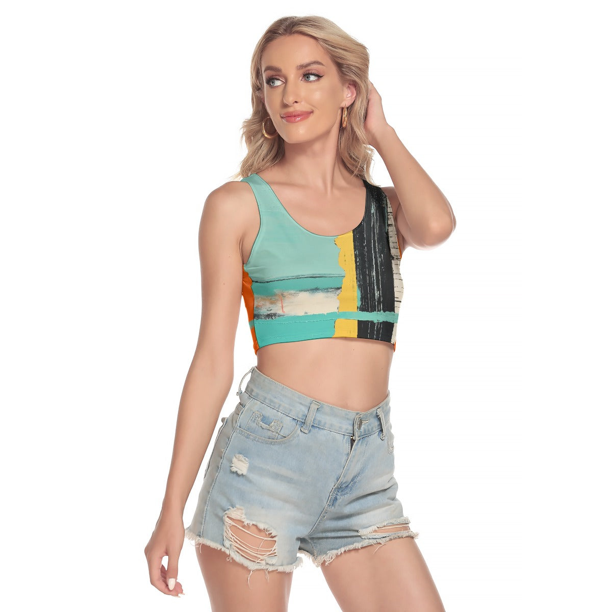All-Over Print Women's Sport Crop Tank Top