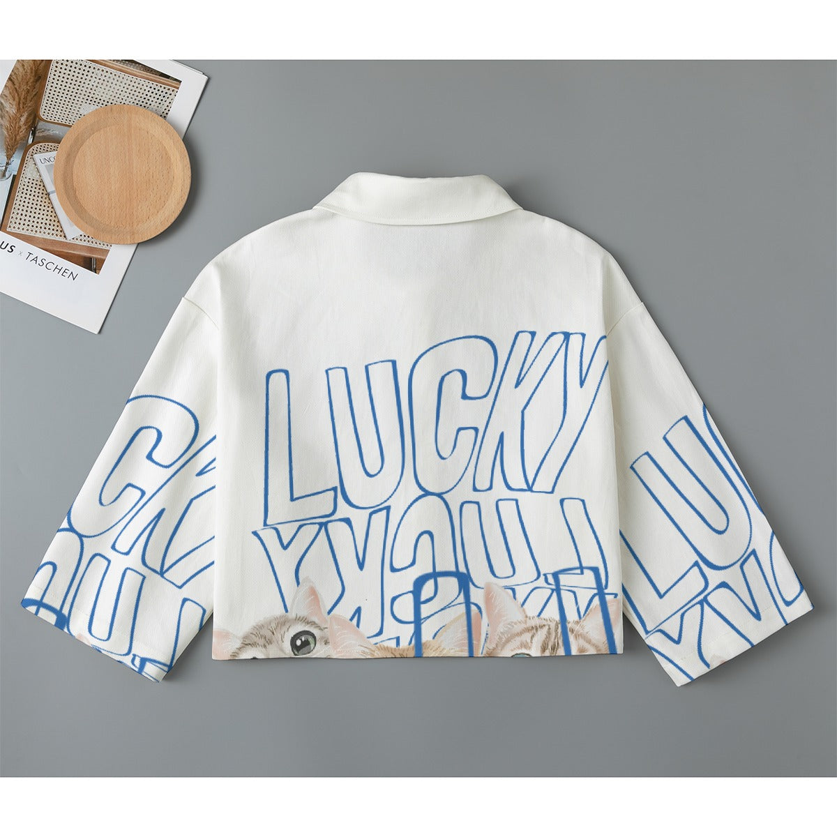 All-Over Print Women's Cropped Jacket | 245GSM Cotton