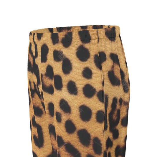 All-Over Print Women's Long Sleeve Pajama Set With Black Contrast Piping