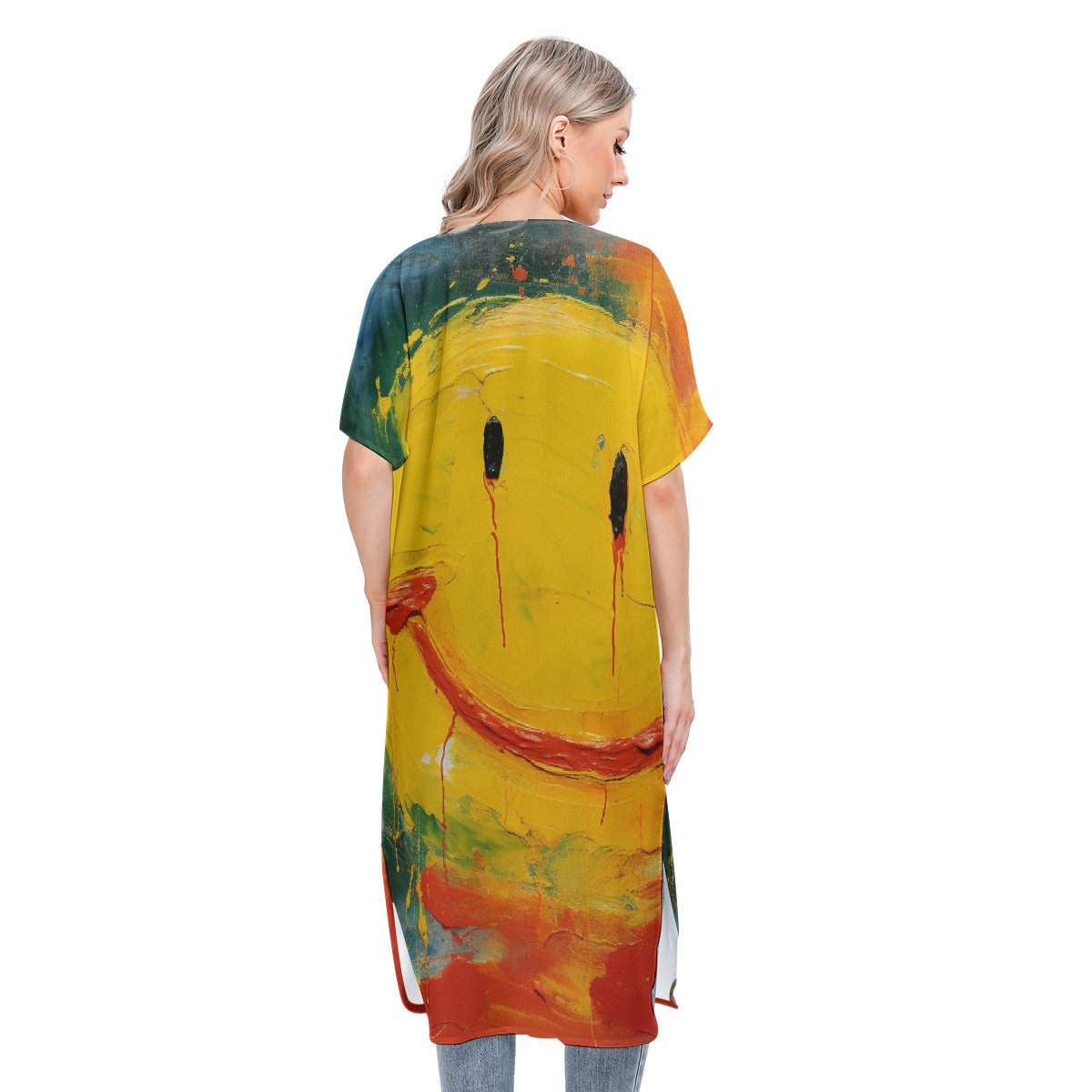 All-Over Print Women's Short Sleeve Cardigan