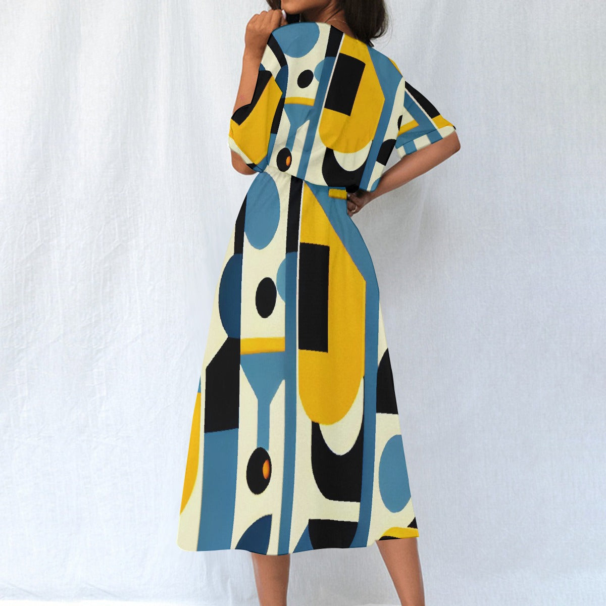 All-Over Print Women's Elastic Waist Dress