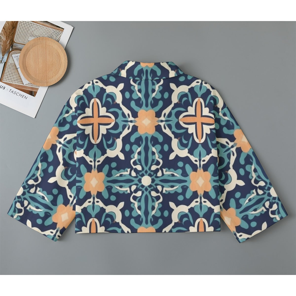 All-Over Print Women's Cropped Jacket | 245GSM Cotton
