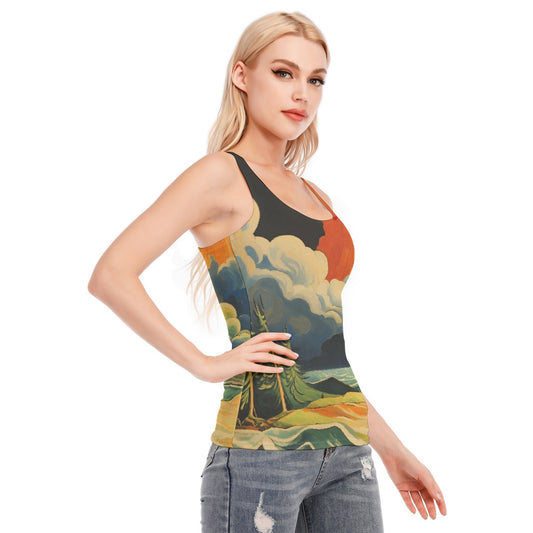 All-Over Print Women's Racer Vest | 190GSM Cotton