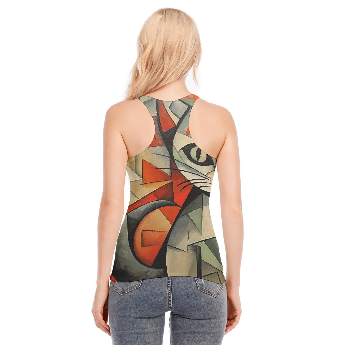 All-Over Print Women's Racer Vest | 190GSM Cotton