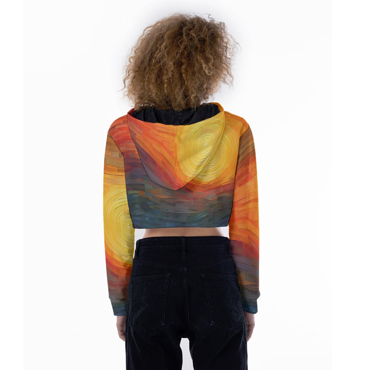 All-Over Print Women's Crop Top Hoodie