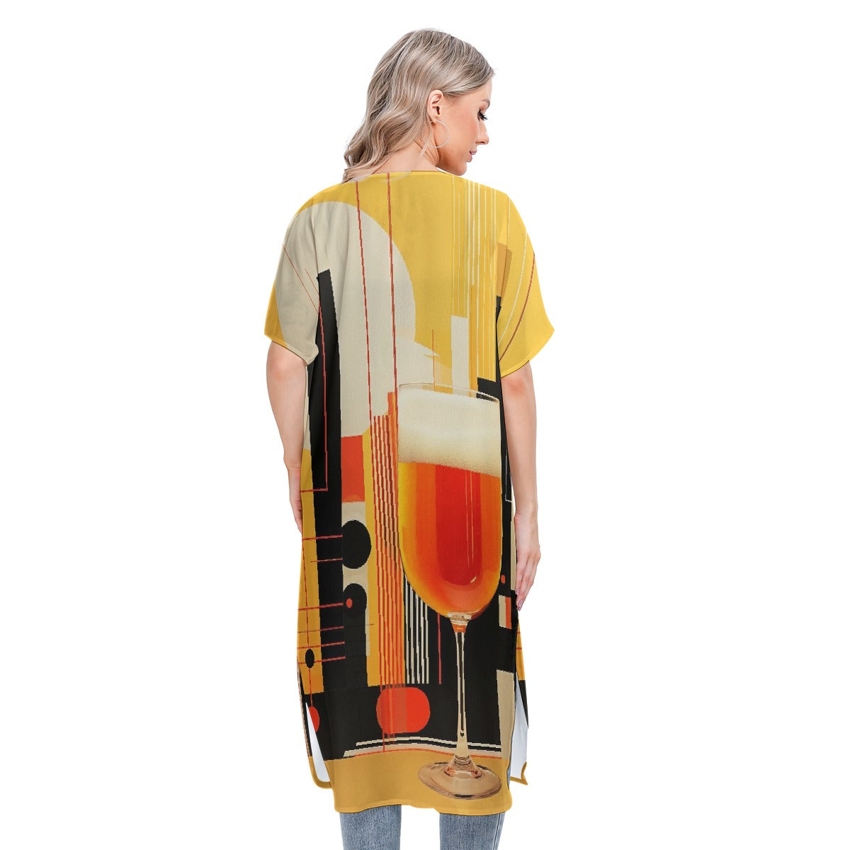 All-Over Print Women's Short Sleeve Cardigan