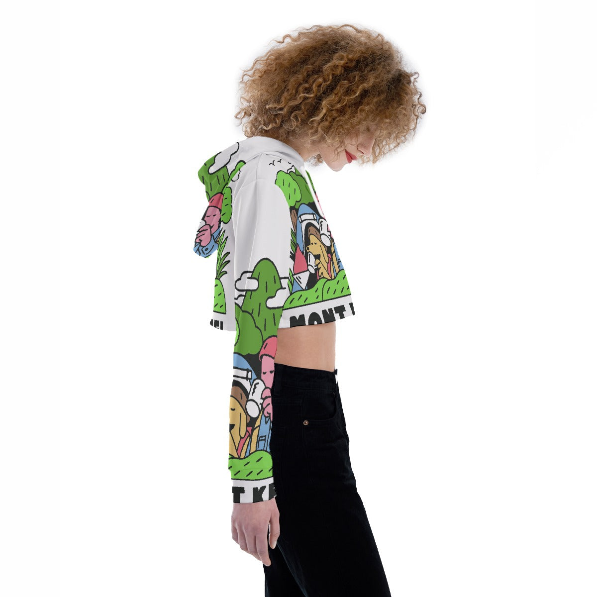 All-Over Print Women's Crop Top Hoodie