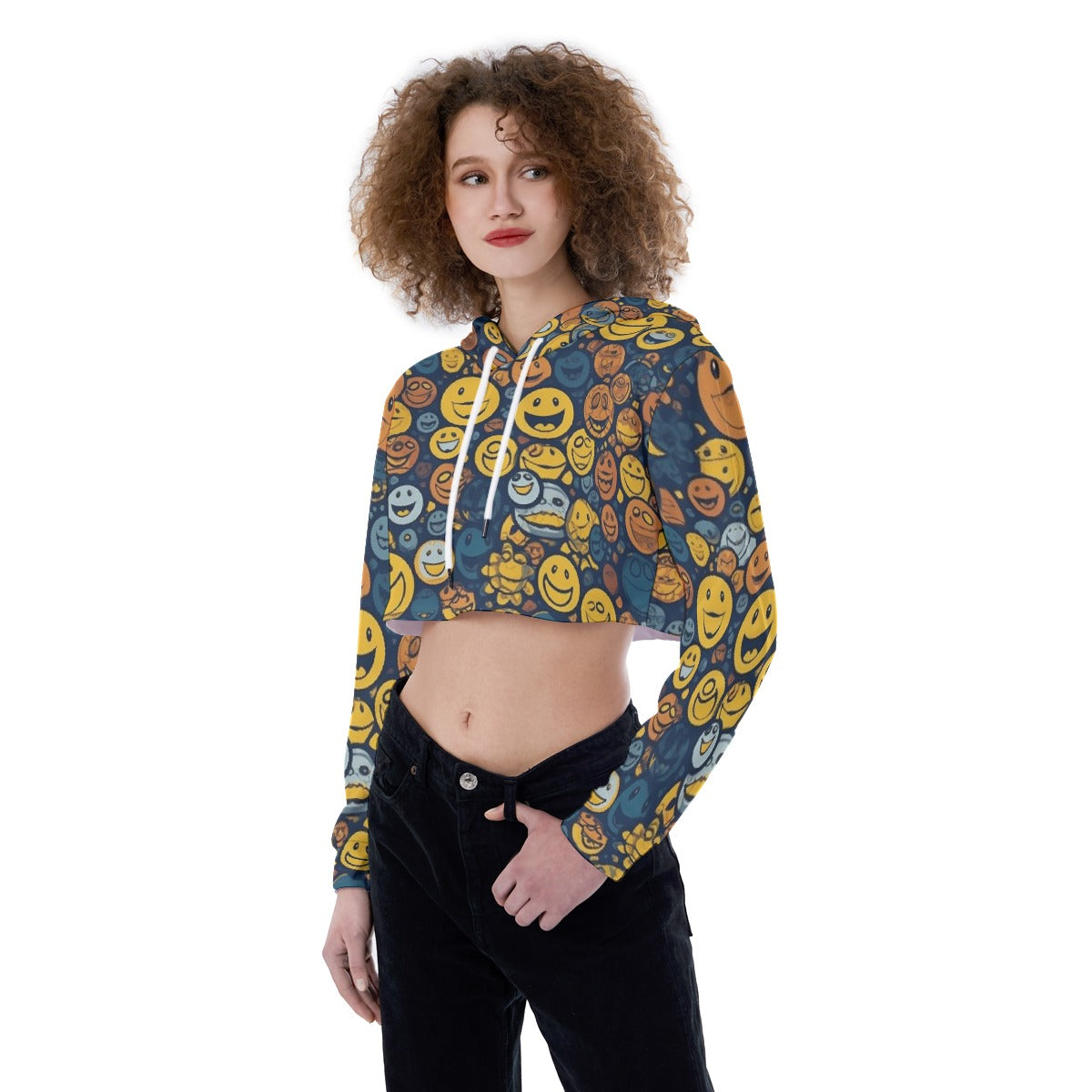All-Over Print Women's Crop Top Hoodie