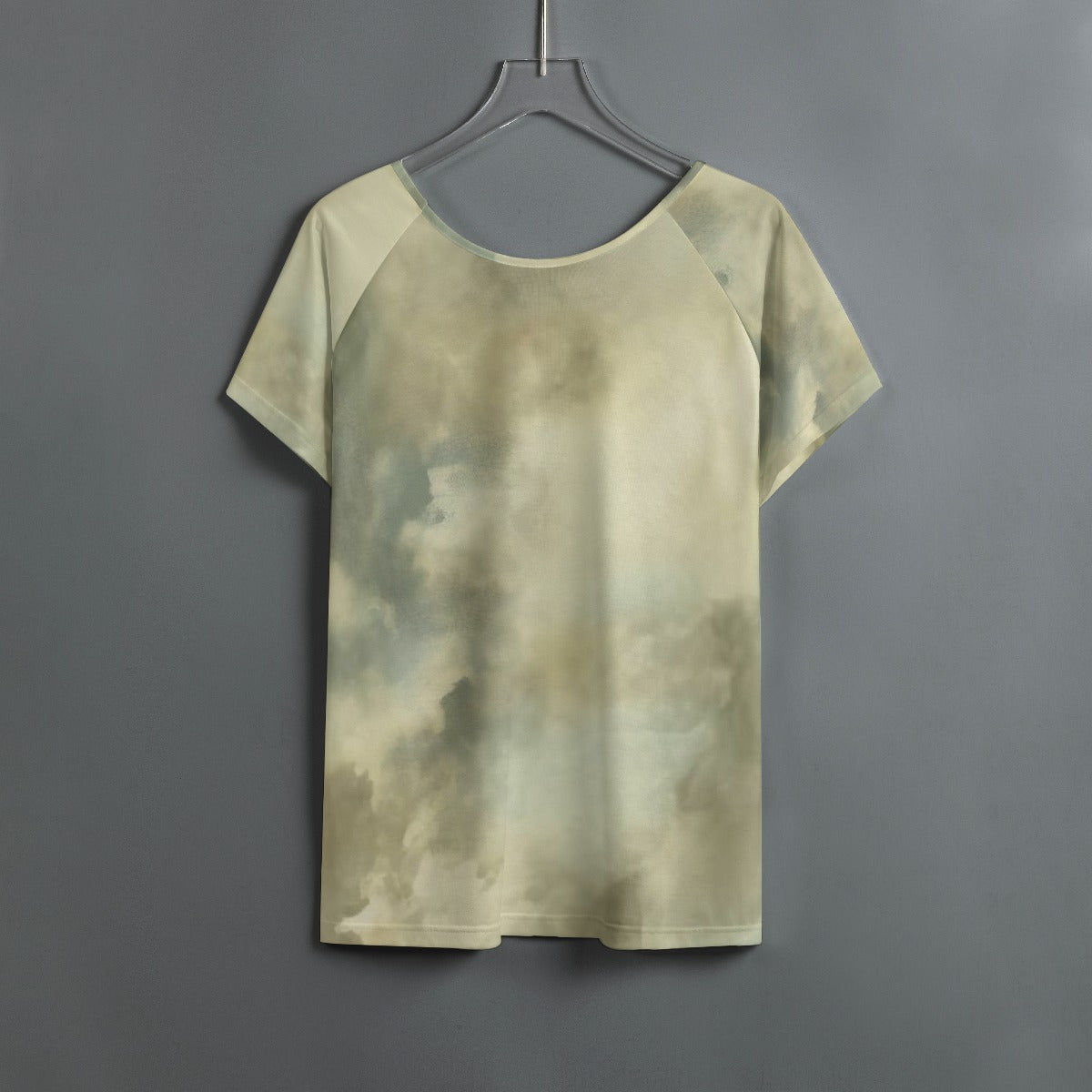 All-Over Print Women's Round Neck T-shirt With Raglan Sleeve