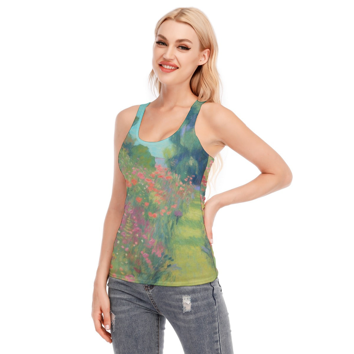 All-Over Print Women's Racer Vest | 190GSM Cotton