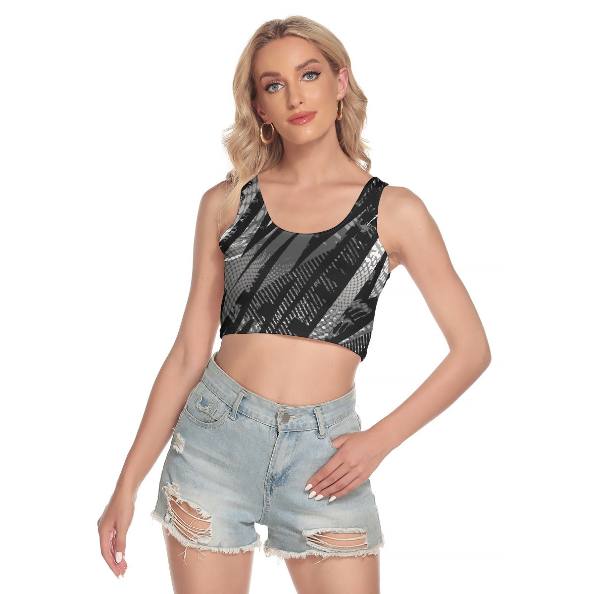 All-Over Print Women's Sport Crop Tank Top