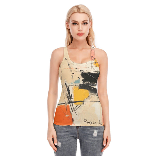 All-Over Print Women's Racer Vest | 190GSM Cotton