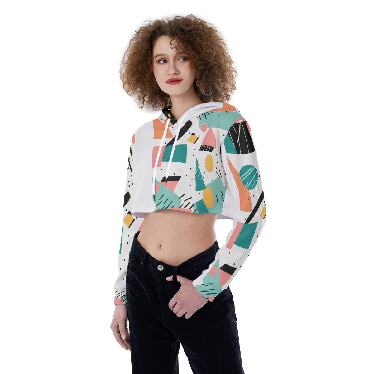 All-Over Print Women's Crop Top Hoodie