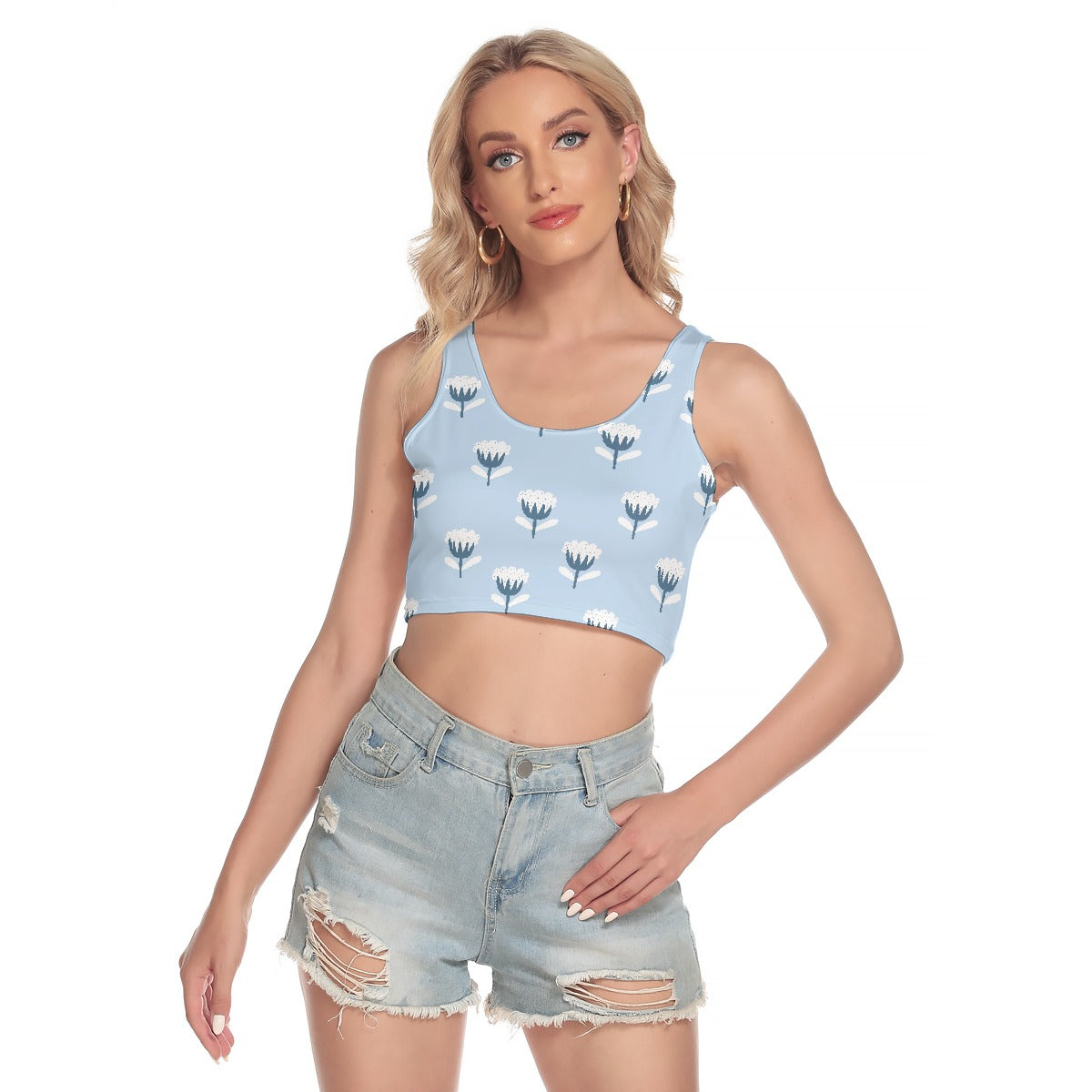 All-Over Print Women's Sport Crop Tank Top