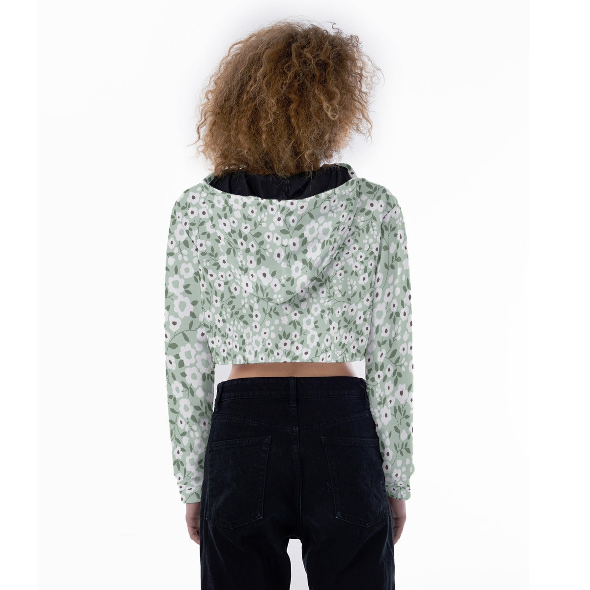All-Over Print Women's Crop Top Hoodie