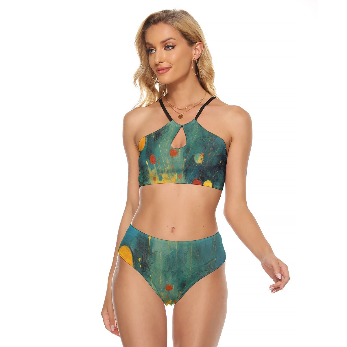 All-Over Print Women's Cami Keyhole One-piece Swimsuit