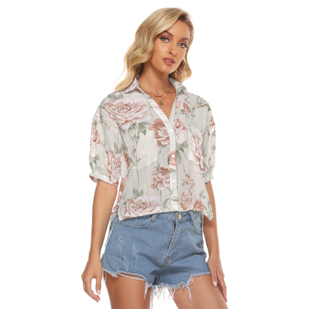 All-Over Print Women's V-neck Shirts