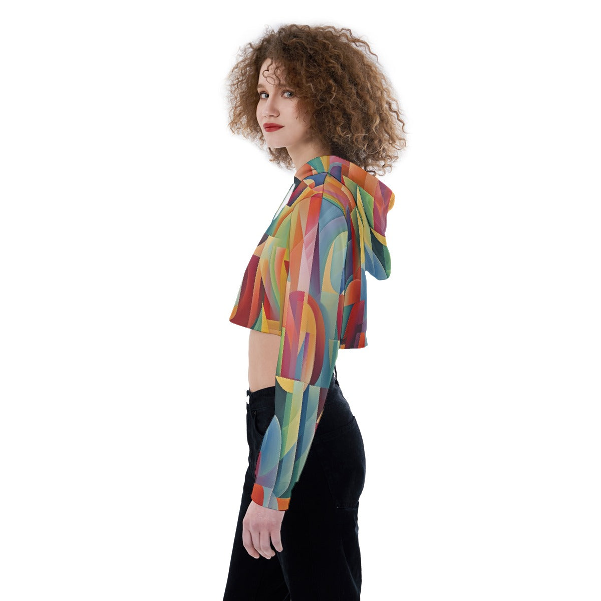 All-Over Print Women's Crop Top Hoodie