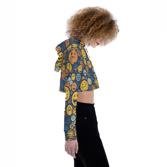 All-Over Print Women's Crop Top Hoodie