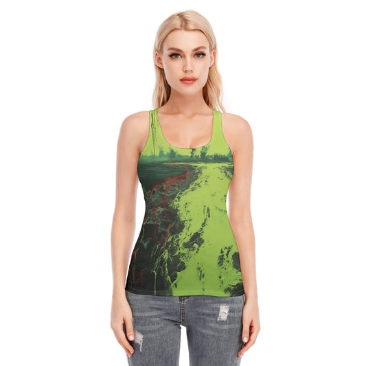 All-Over Print Women's Racer Vest | 190GSM Cotton