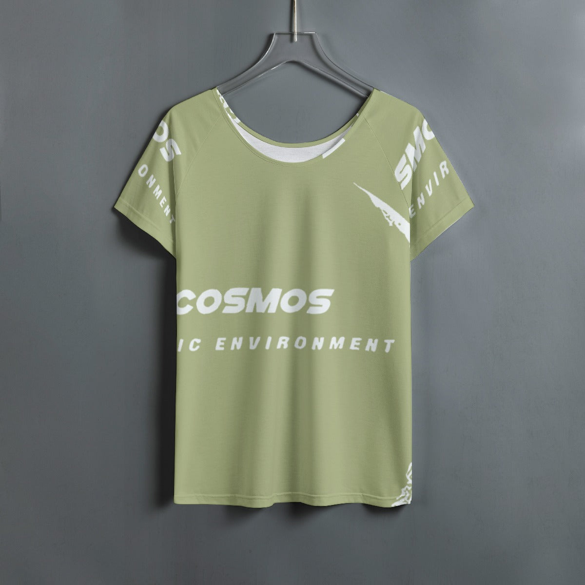 All-Over Print Women's Round Neck T-shirt With Raglan Sleeve