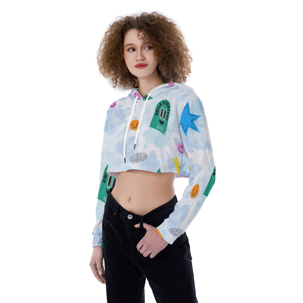 All-Over Print Women's Crop Top Hoodie