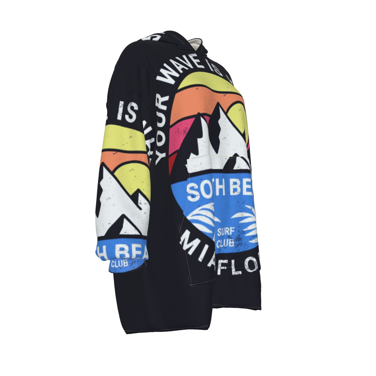 All-Over Print Women's Sherpa Fleece Hoodie Blanket