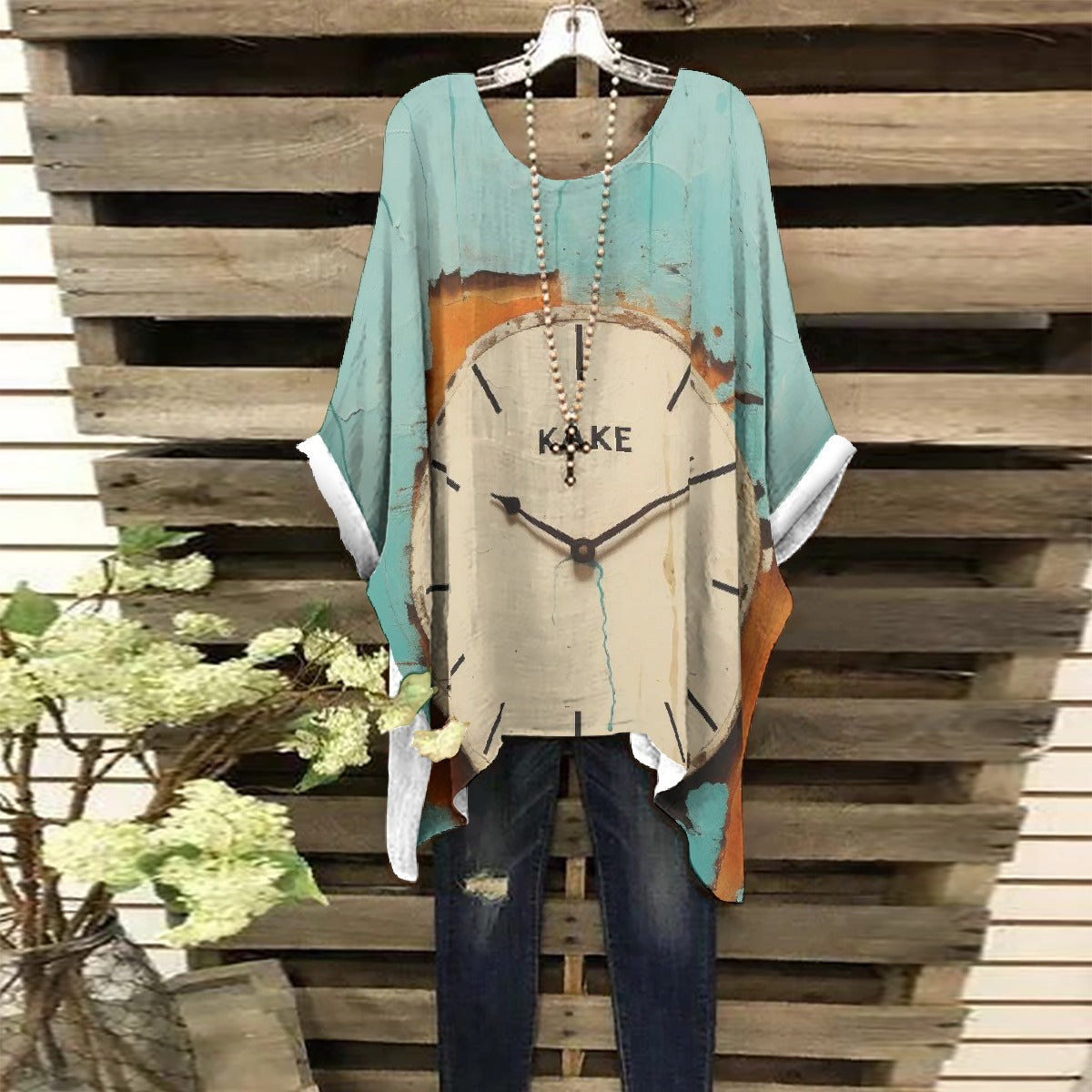 All-Over Print Women's Bat Sleeve Shirt