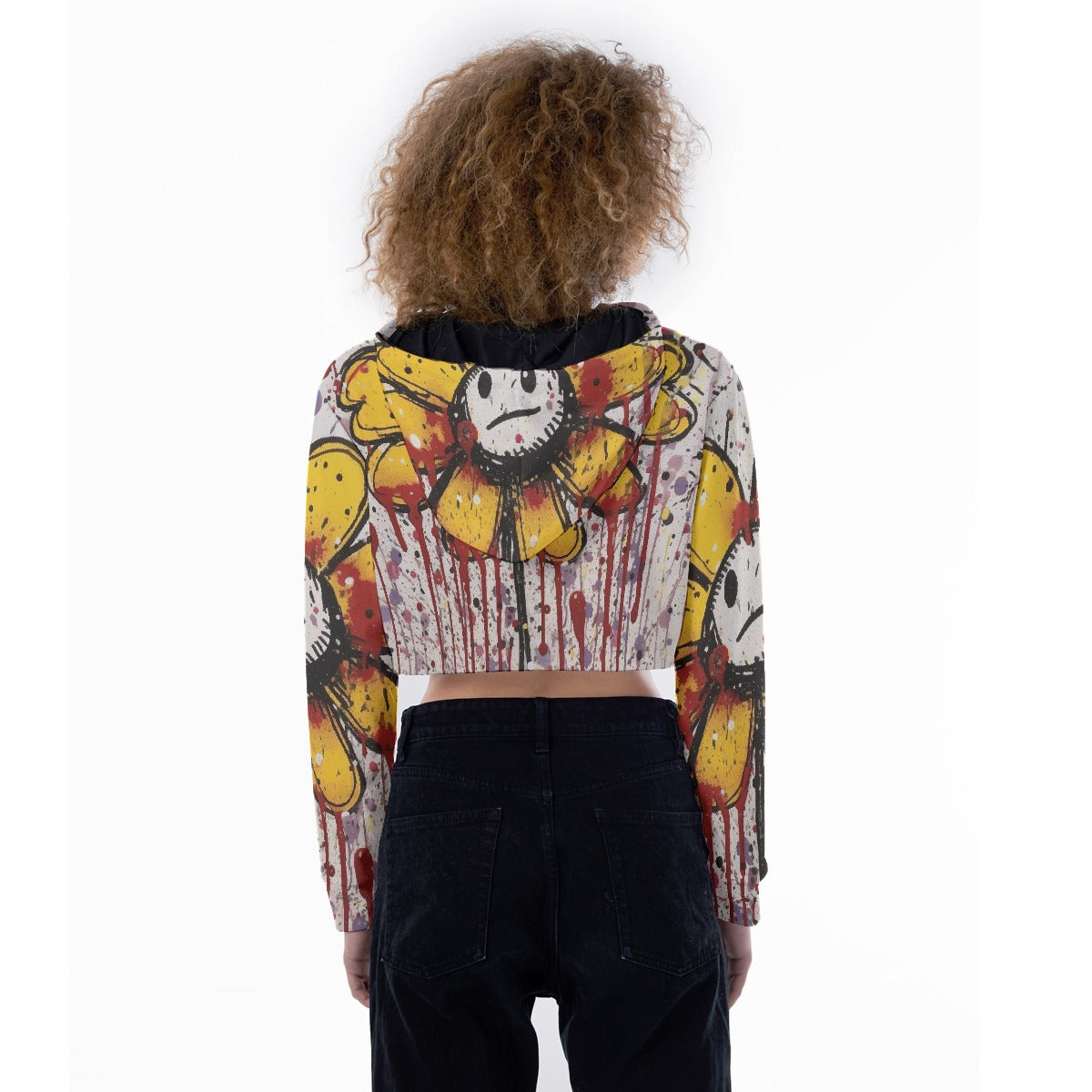 All-Over Print Women's Crop Top Hoodie