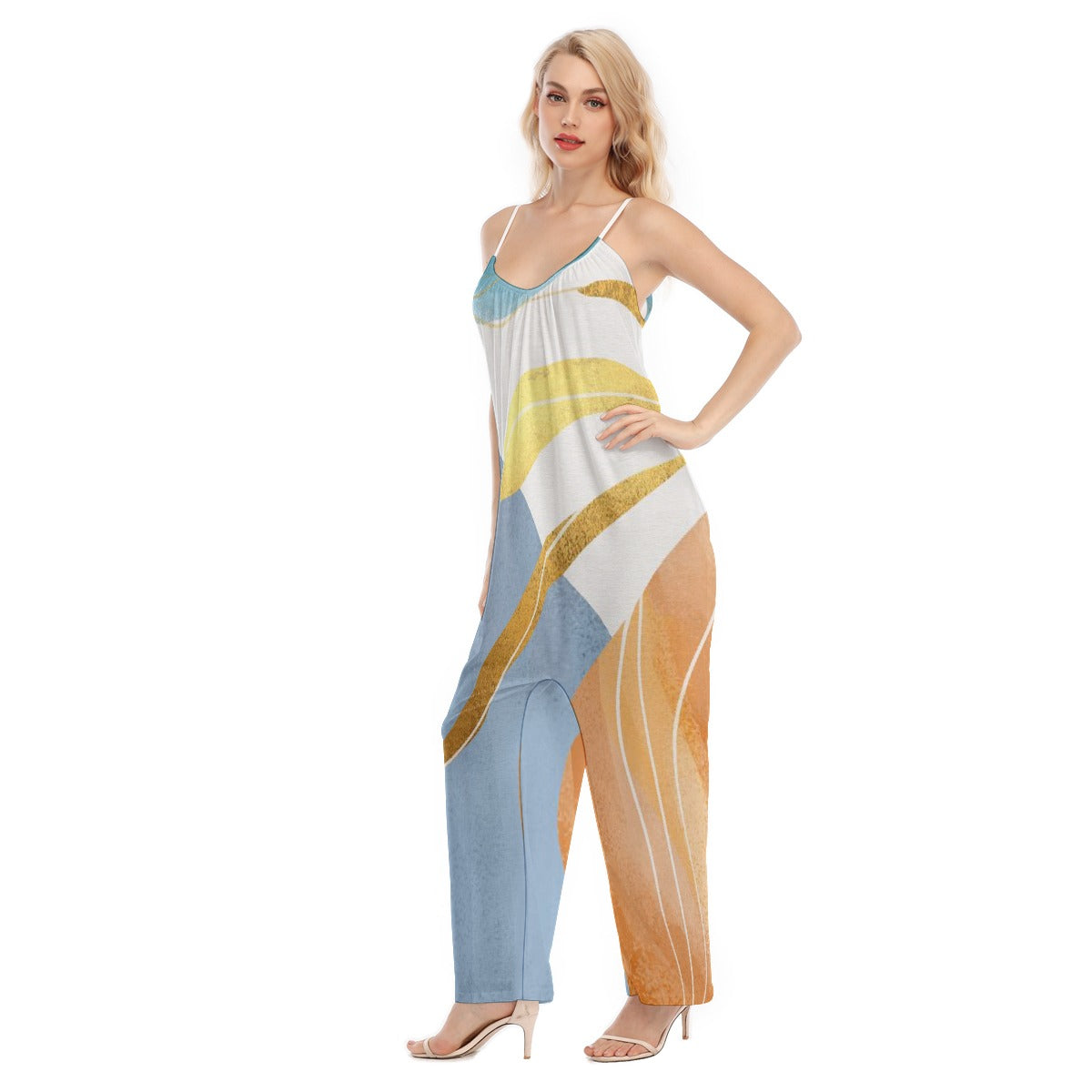 All-Over Print Women's Loose Cami Jumpsuit