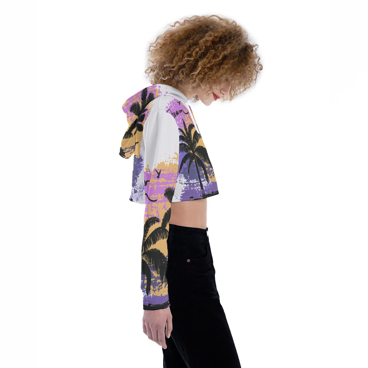 All-Over Print Women's Crop Top Hoodie
