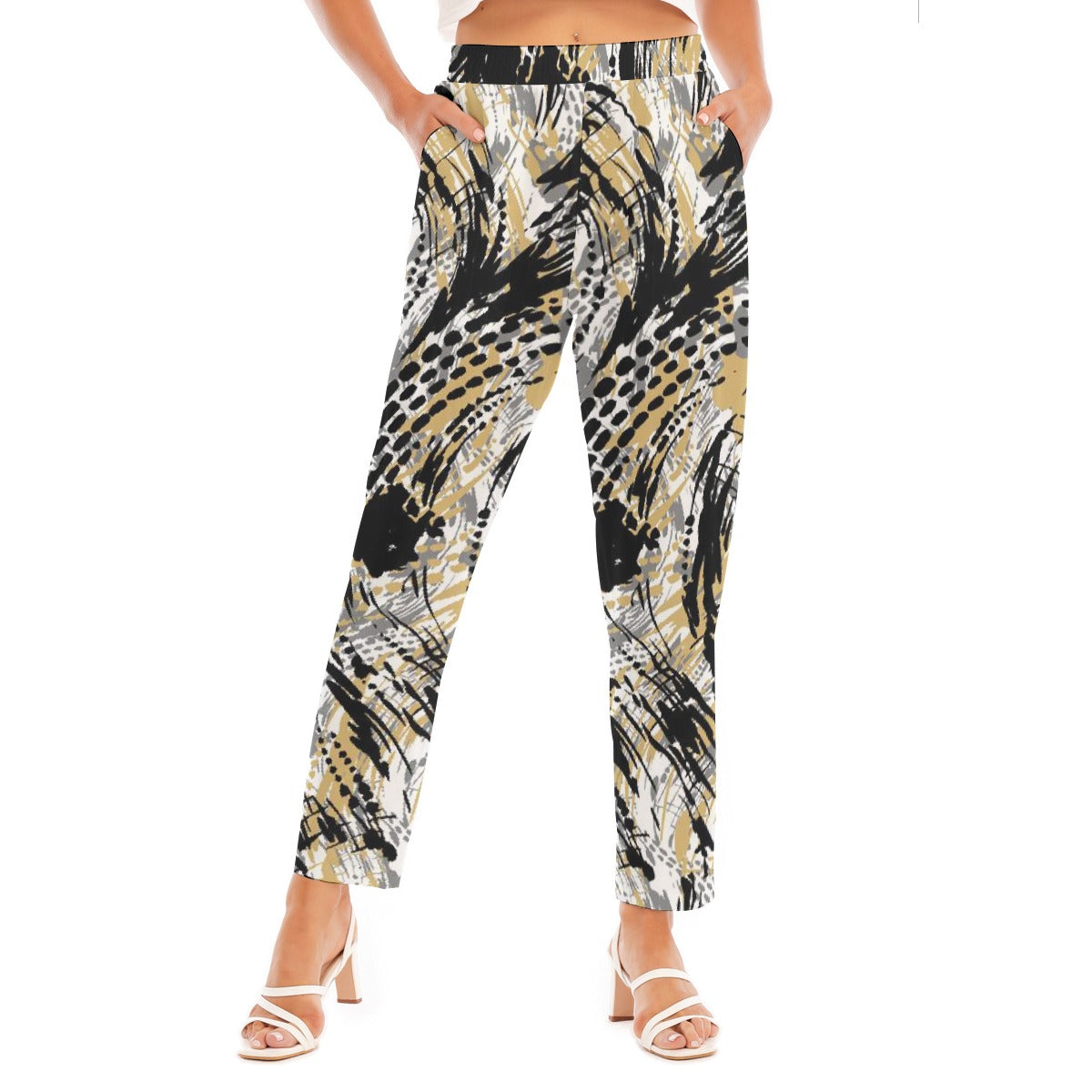 All-Over Print Women's Loose Straight-leg Pants