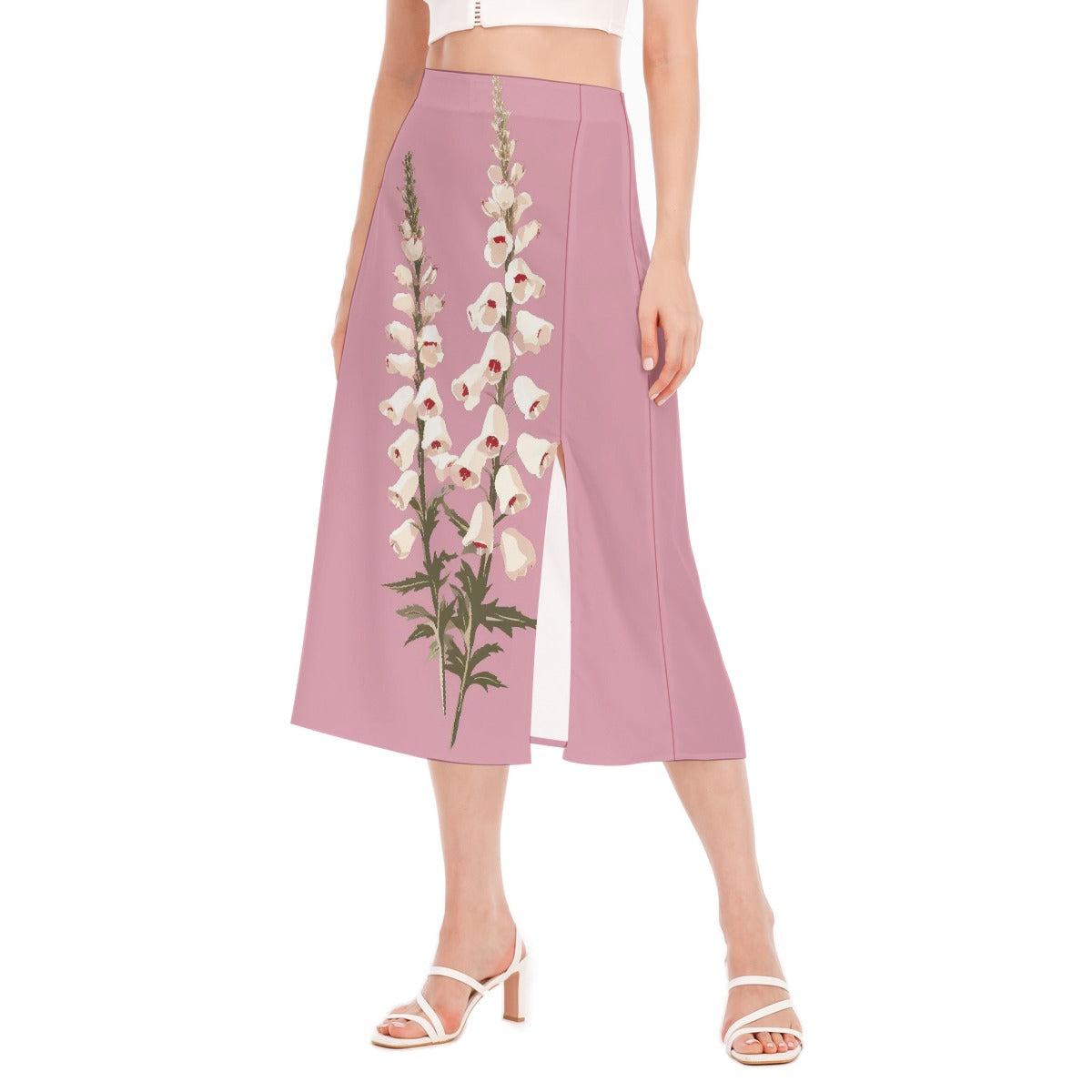 All-Over Print Women's High Slit Long Skirt