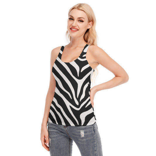 All-Over Print Women's Racer Vest | 190GSM Cotton