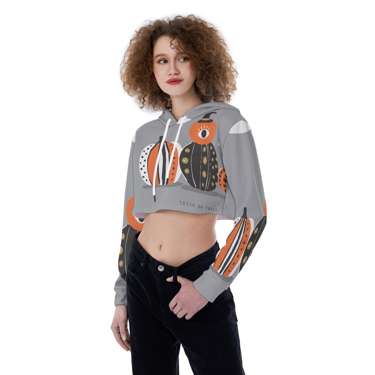 All-Over Print Women's Crop Top Hoodie