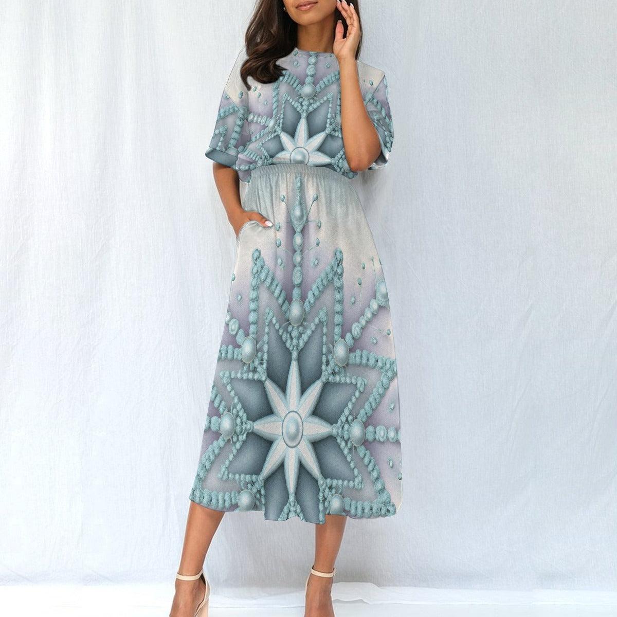 All-Over Print Women's Elastic Waist Dress