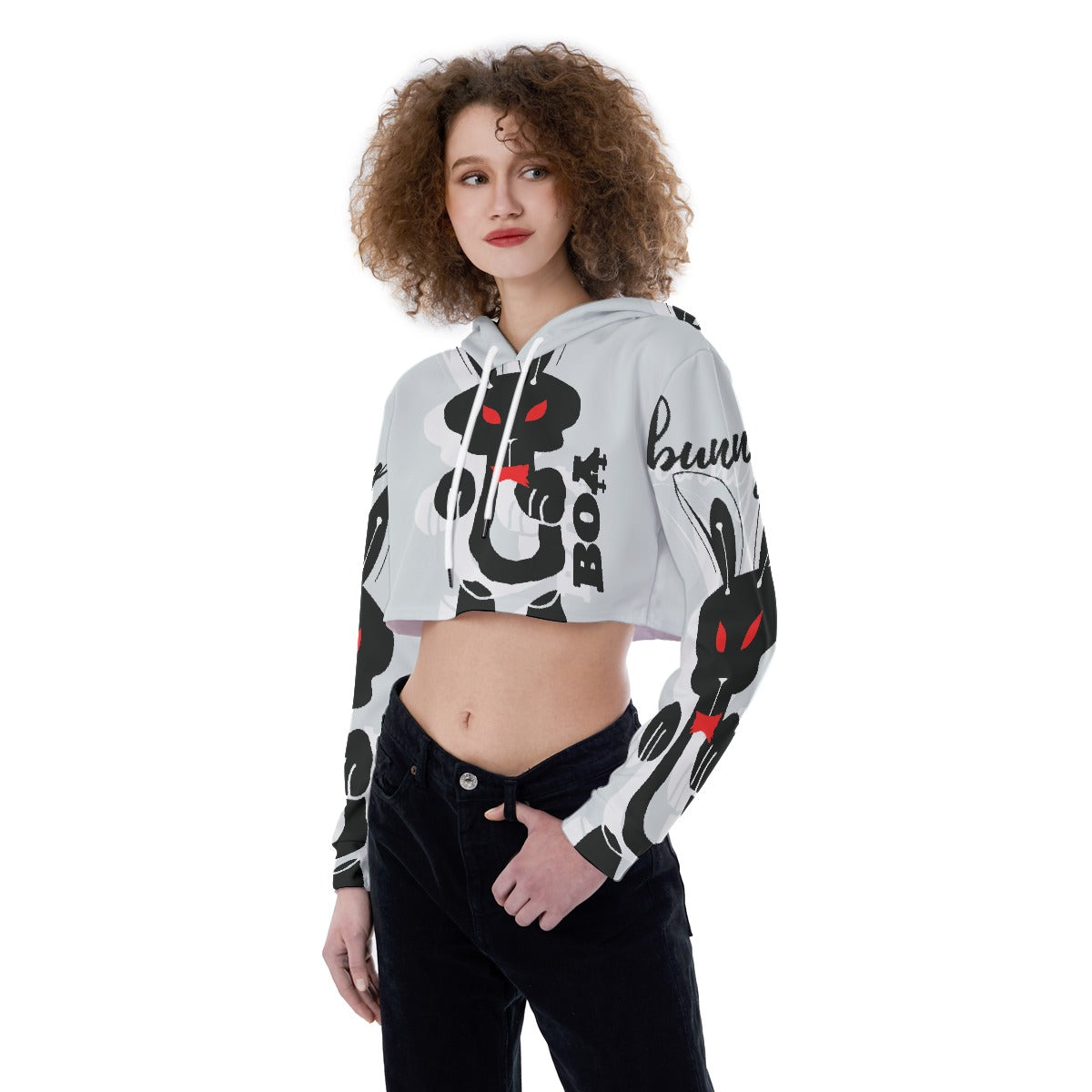 All-Over Print Women's Crop Top Hoodie