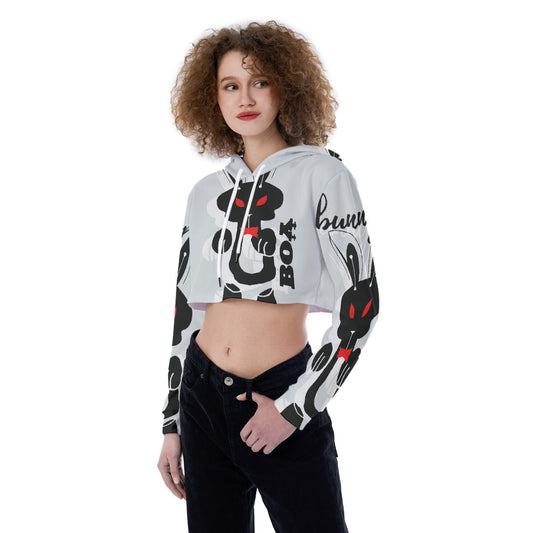 All-Over Print Women's Crop Top Hoodie