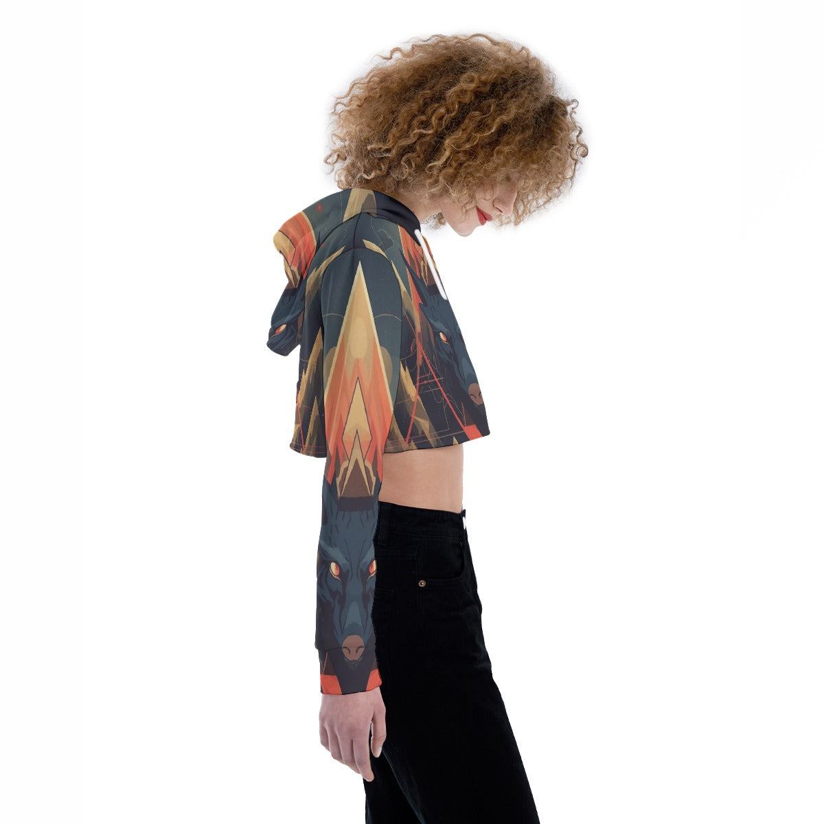 All-Over Print Women's Crop Top Hoodie