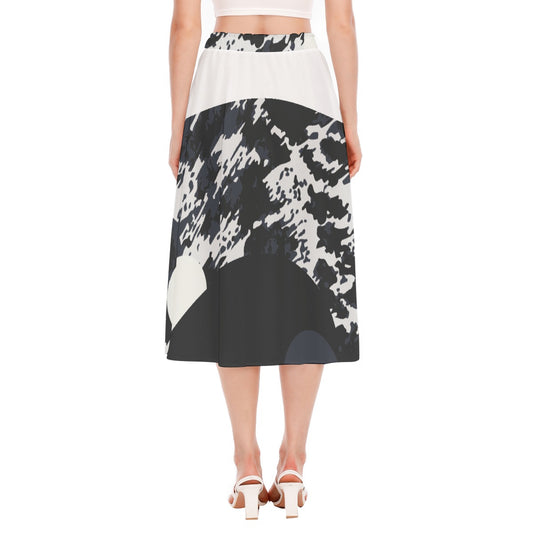 All-Over Print Women's Long Section Chiffon Skirt