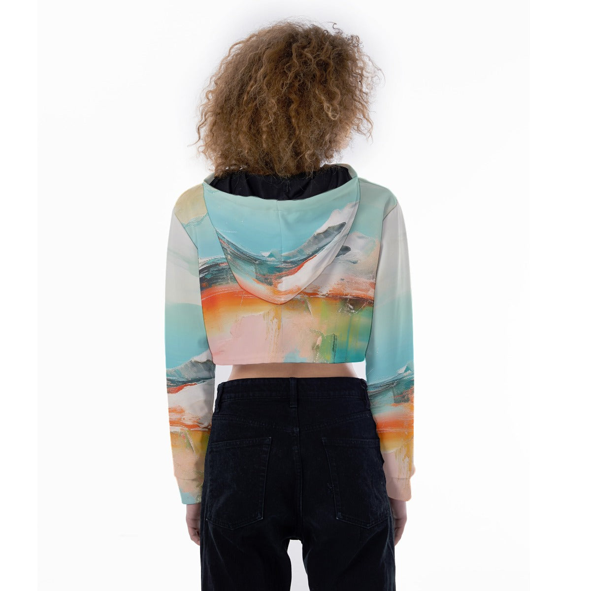 All-Over Print Women's Crop Top Hoodie