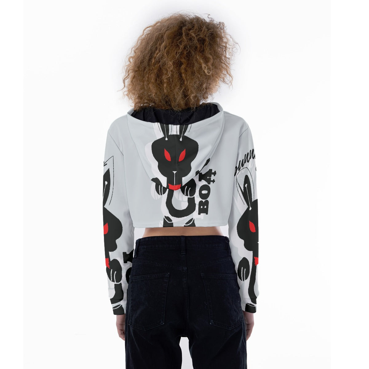 All-Over Print Women's Crop Top Hoodie