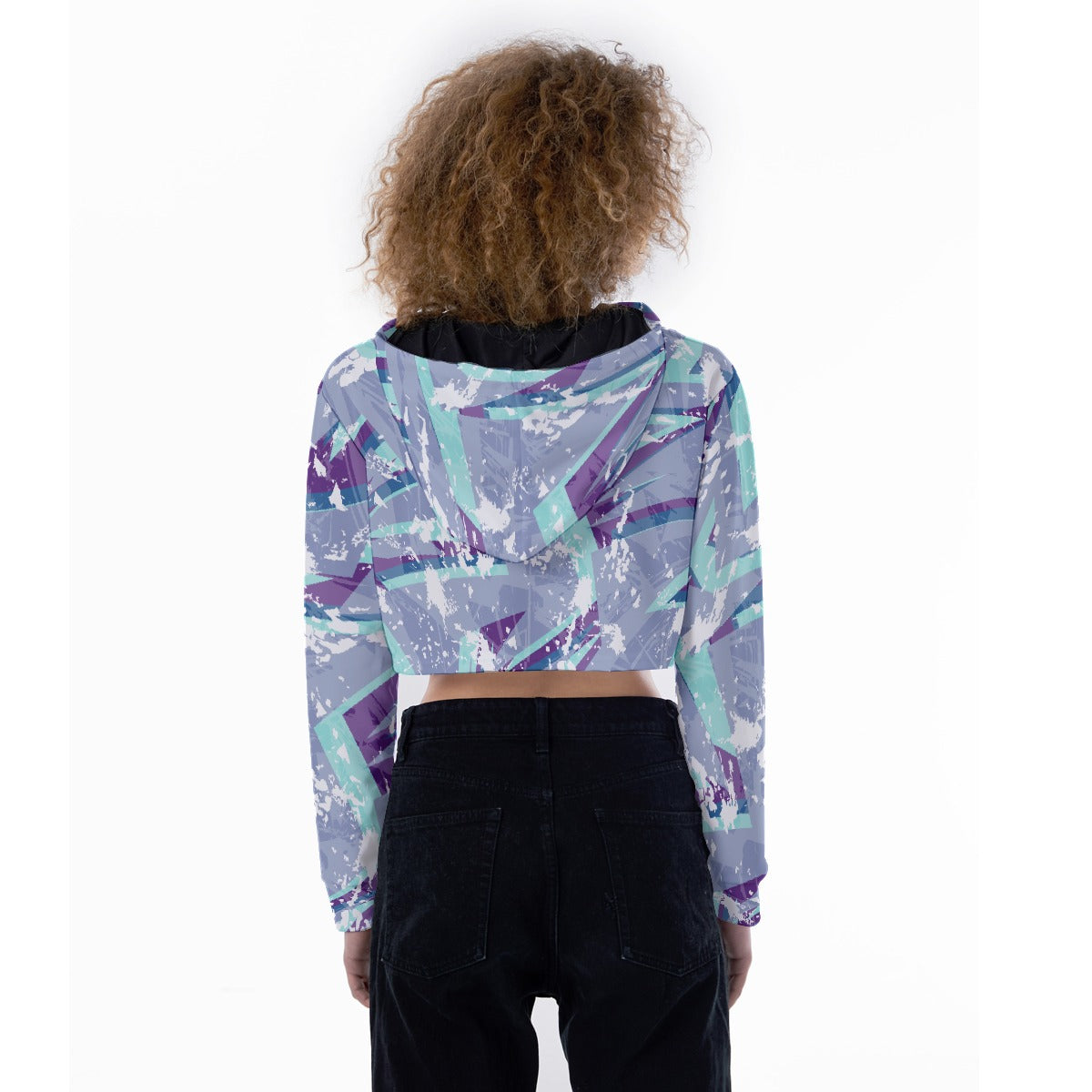 All-Over Print Women's Crop Top Hoodie