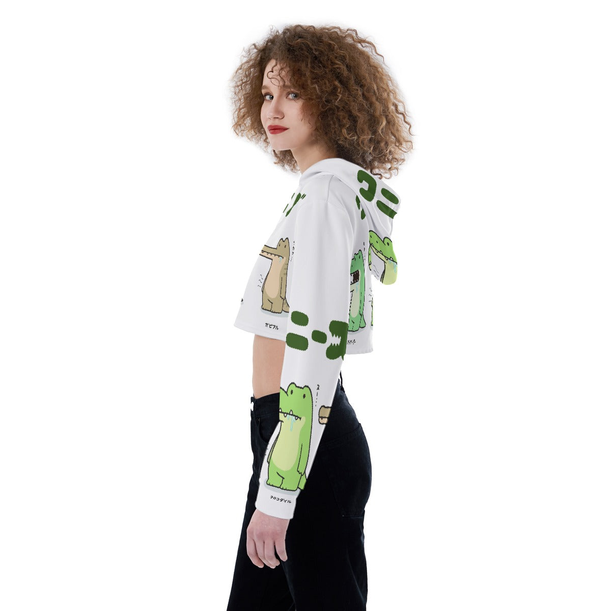 All-Over Print Women's Crop Top Hoodie