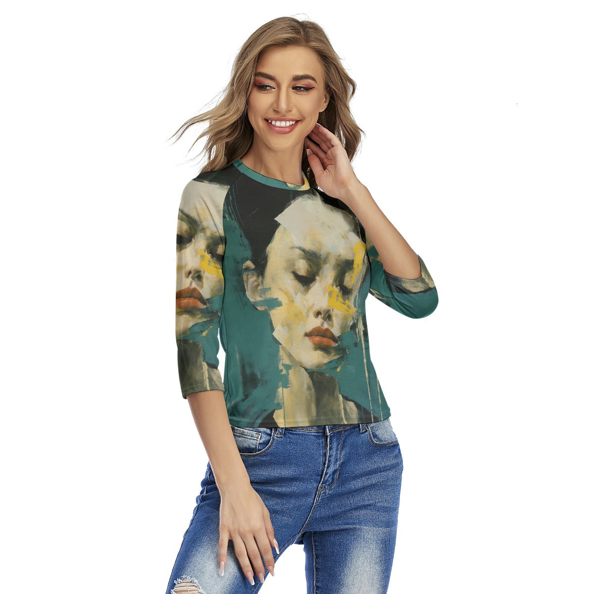 All-Over Print Women's Raglan Sleeves T-shirts